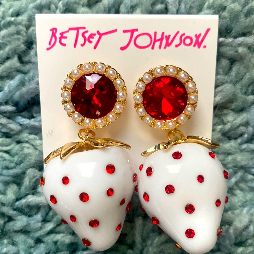 Betsey Johnson earrings  Strawberries
